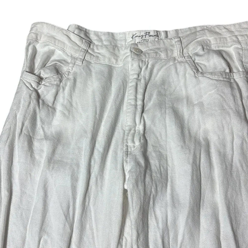 Kenny flowers men’s‎ xl the casa Blanca white linen blend vacation pants
